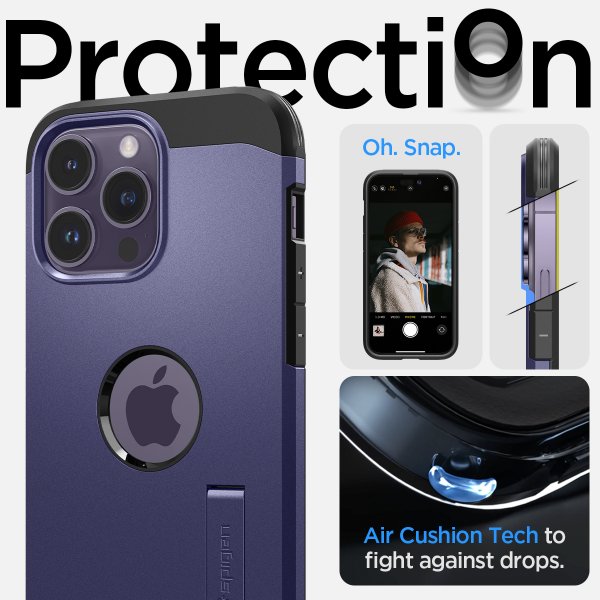 Spigen iPhone 14 Pro Max Deksel Tough Armor MagFit Deep Purple
