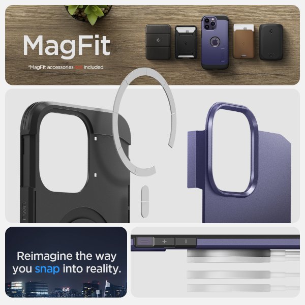 Spigen iPhone 14 Pro Max Deksel Tough Armor MagFit Deep Purple