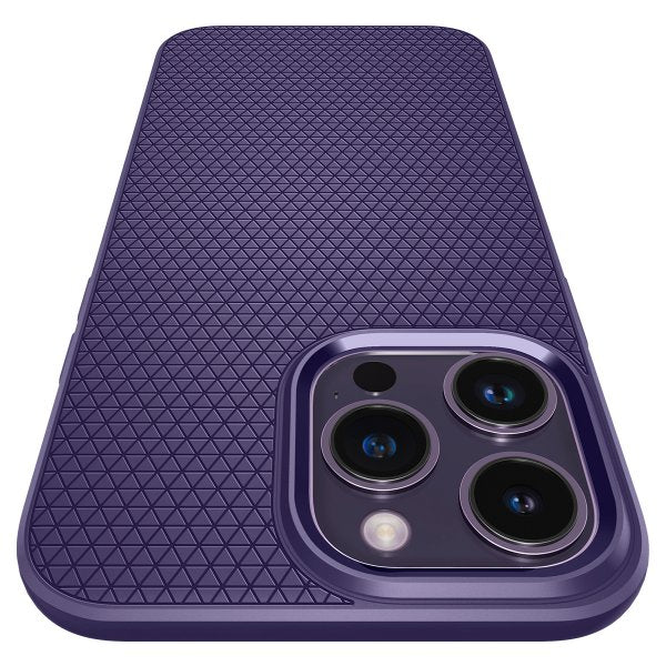 Spigen iPhone 14 Pro Deksel Liquid Air Deep Purple