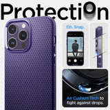 Spigen iPhone 14 Pro Deksel Liquid Air Deep Purple