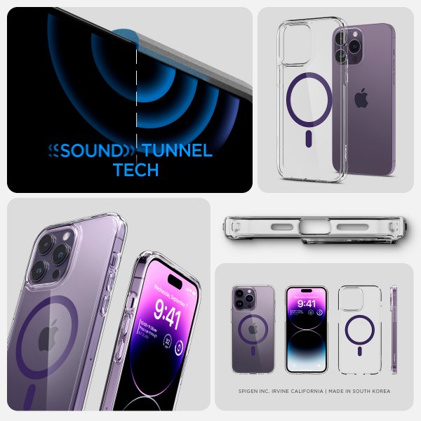 Spigen iPhone 14 Pro Max Deksel Ultra Hybrid MagFit Deep Purple