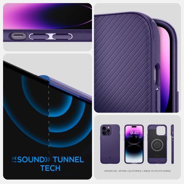 Spigen iPhone 14 Pro Max Deksel Mag Armor MagFit Deep Purple