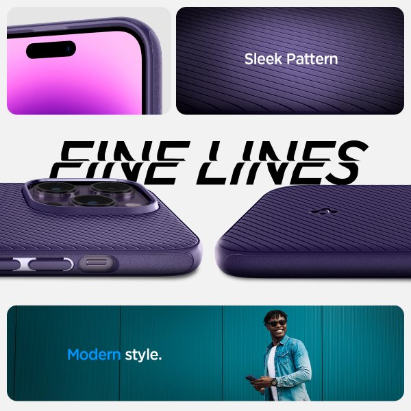 Spigen iPhone 14 Pro Deksel Mag Armor MagFit Deep Purple