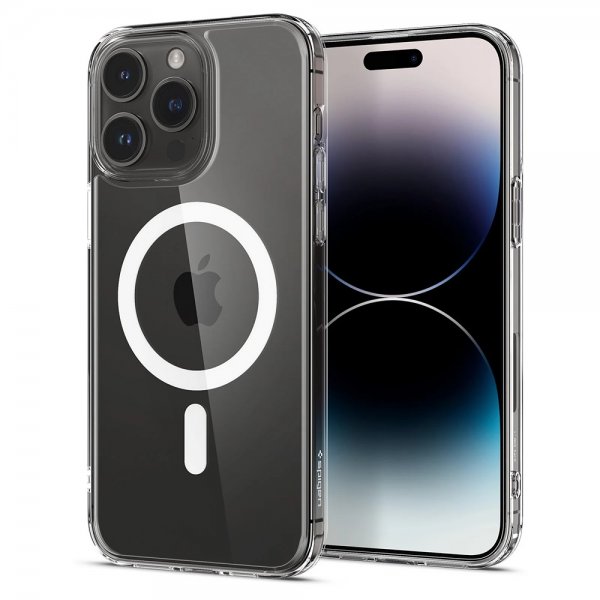 Spigen iPhone 14 Pro Max Deksel AirSkin Hybrid MagFit Hvit