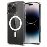 Spigen iPhone 14 Pro Max Deksel AirSkin Hybrid MagFit Hvit