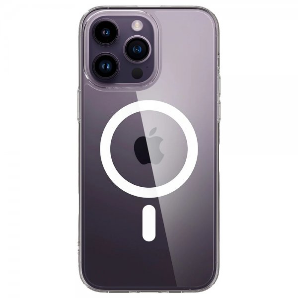 Spigen iPhone 14 Pro Max Deksel AirSkin Hybrid MagFit Hvit