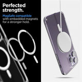 Spigen iPhone 14 Pro Max Deksel AirSkin Hybrid MagFit Hvit