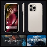 Spigen iPhone 15 Pro Max Deksel Liquid Air Natural Titanium