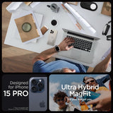 Spigen iPhone 15 Pro Deksel Ultra Hybrid MagFit Frost Natural Titanium