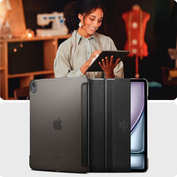 Spigen iPad Air 13 (M2/M3) Etui Smart Fold Svart