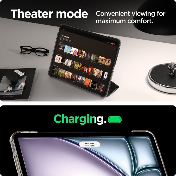 Spigen iPad Air 13 (M2/M3) Etui Smart Fold Svart
