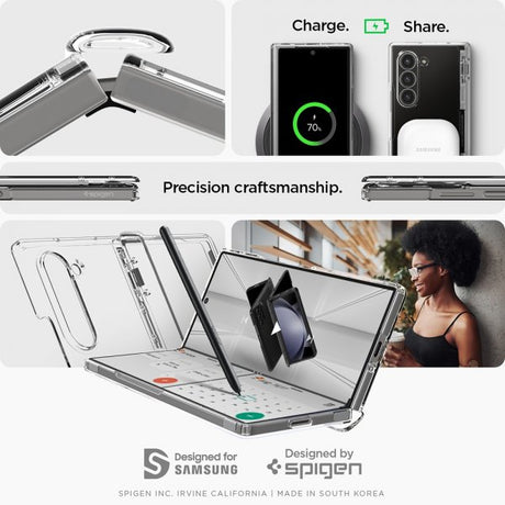 Spigen Samsung Galaxy Z Fold 6 Deksel Ultra Hybrid Pro Crystal Clear