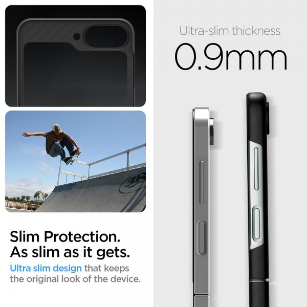 Spigen Samsung Galaxy Z Flip 6/Flip 7 FE Deksel Air Skin Aramid Svart