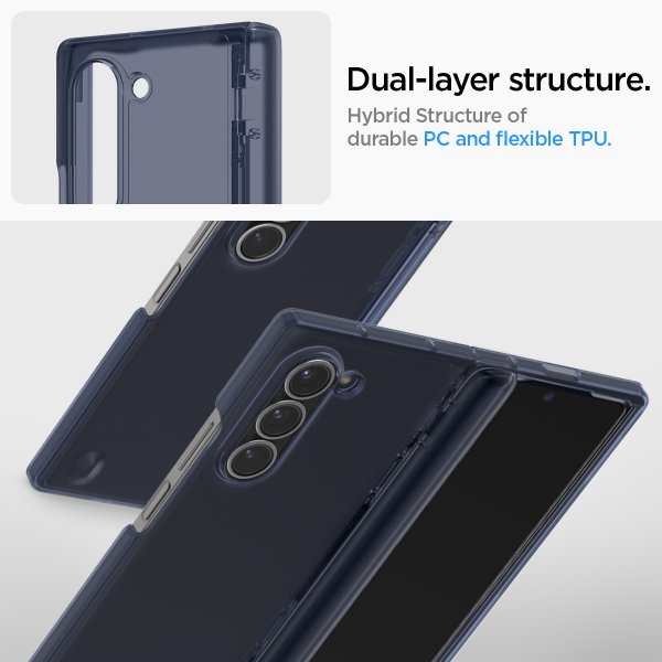 Spigen Samsung Galaxy Z Fold 6 Deksel Ultra Hybrid Pro Frost Navy Blue