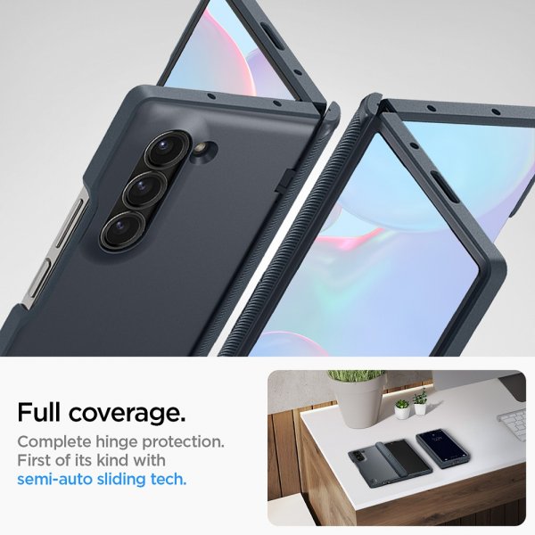 Spigen Samsung Galaxy Z Fold 6 Deksel Slim Armor Pro Metal Slate