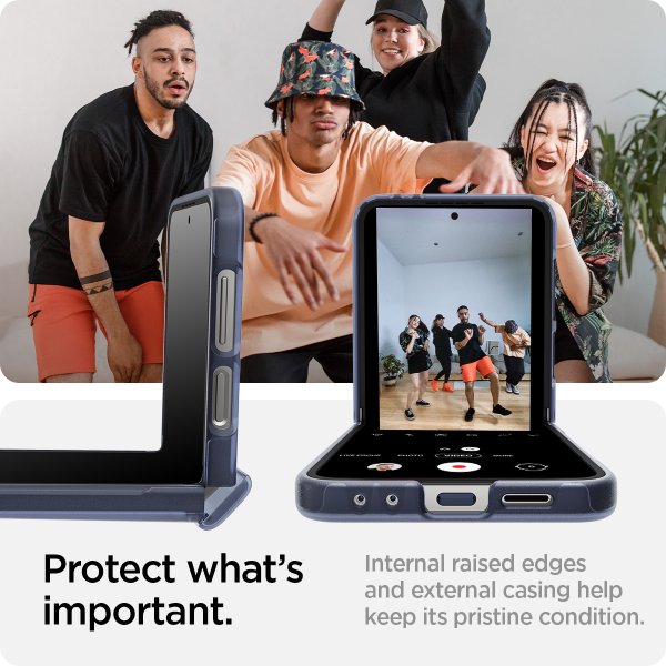 Spigen Samsung Galaxy Z Flip 6/Flip 7 FE Deksel Ultra Hybrid Pro Frost Navy Blue