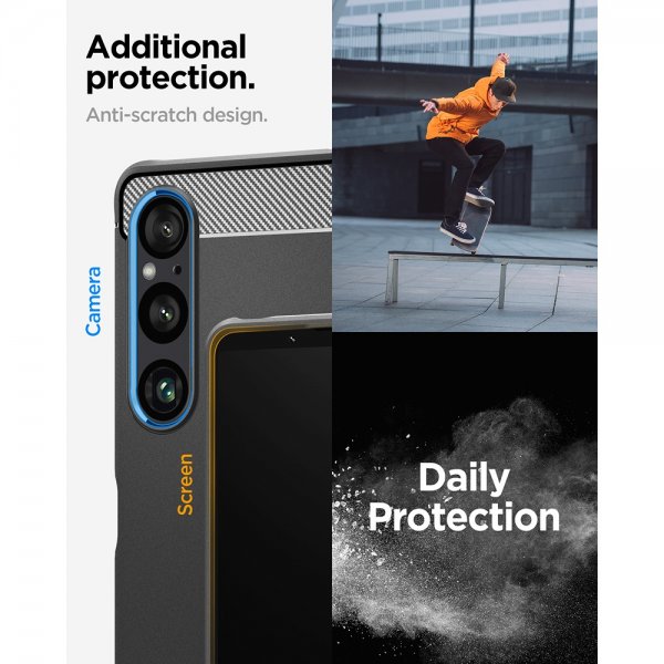 Spigen Sony Xperia 1 VI Deksel Rugged Armor Matte Black