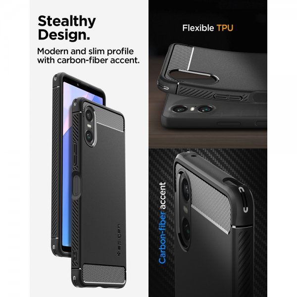 Spigen Sony Xperia 10 VI Deksel Rugged Armor Matte Black