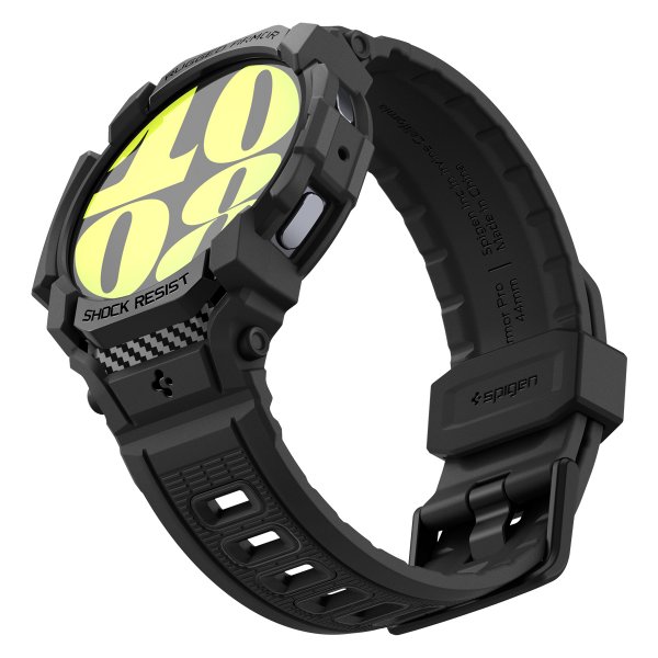 Spigen Samsung Galaxy Watch 7 40mm Armbånd og Deksel Rugged Armor Pro Matte Black