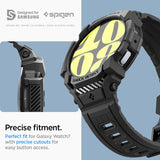 Spigen Samsung Galaxy Watch 7 40mm Armbånd og Deksel Rugged Armor Pro Matte Black