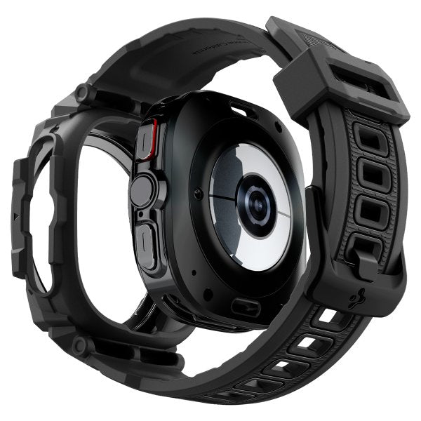 Spigen Samsung Galaxy Watch Ultra Armbånd og Deksel Rugged Armor Pro Matte Black