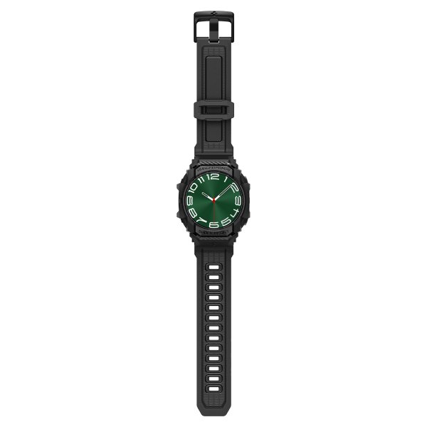 Spigen Samsung Galaxy Watch Ultra Armbånd og Deksel Rugged Armor Pro Matte Black