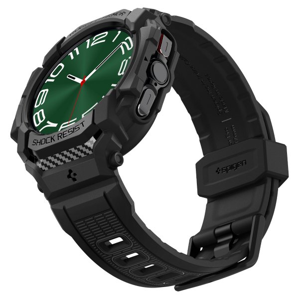 Spigen Samsung Galaxy Watch Ultra Armbånd og Deksel Rugged Armor Pro Matte Black