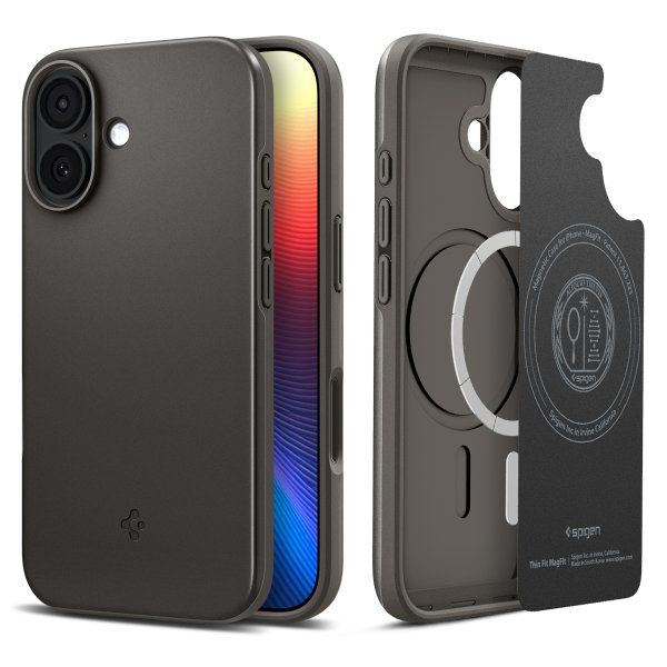 Spigen iPhone 17 Deksel Thin Fit MagFit Gunmetal