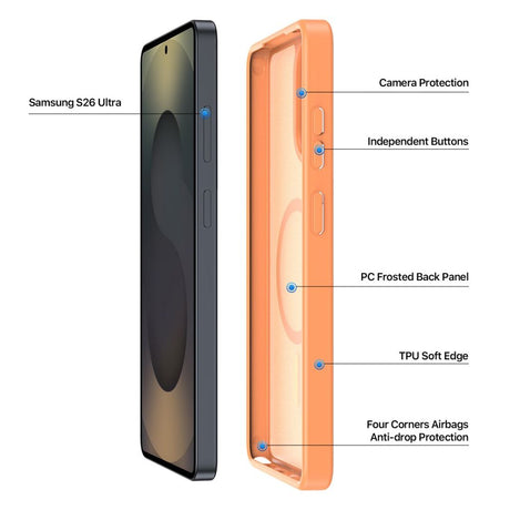 Dux Ducis Samsung Galaxy S26 Ultra Deksel Yind Series MagSafe Oransje