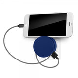 Usbepower AERO MINI Dubbel USB-laddare Stativ och Kabelspole för iPhone Blå