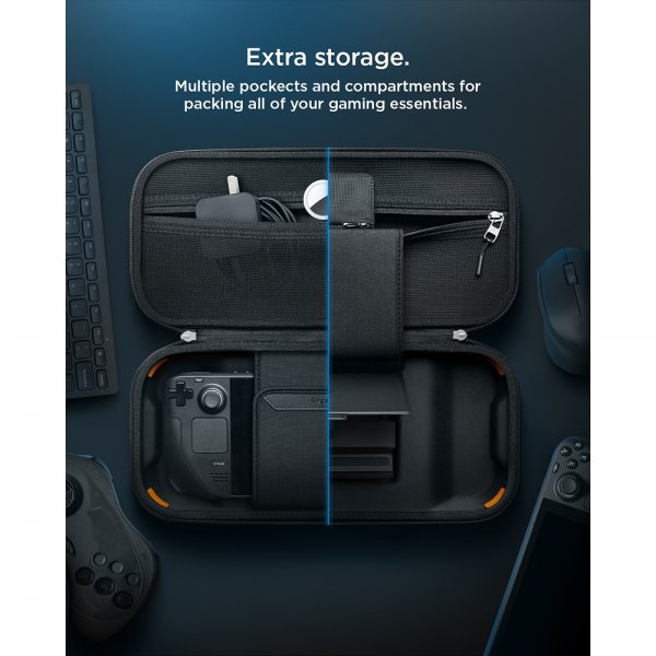 Spigen Steam Deck/Steam Deck OLED Bag Rugged Armour Pro Pouch Svart