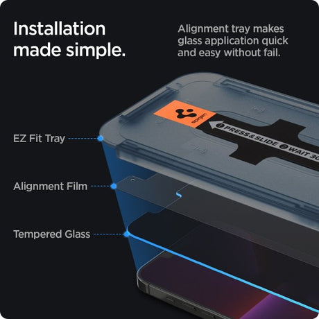 Spigen iPhone 13 Pro Max/iPhone 14 Plus Skjermbeskytter GLAS.tR EZ Fit Privacy 2-pack