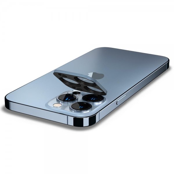 Spigen iPhone 13 Pro/iPhone 13 Pro Max Kamerabeskytter Glas.tR Optik 2-pack Sierra Blue