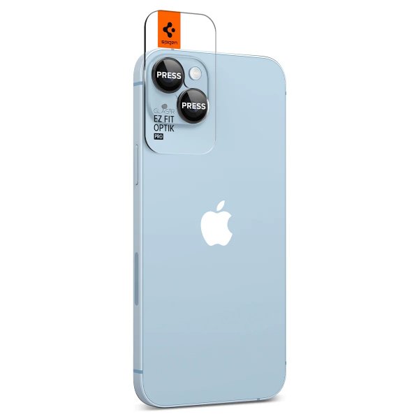 Spigen iPhone 14/15/iPhone 14/15 Plus Kamerabeskytter GLAS.tR EZ Fit Optik Pro 2-pakning Svart