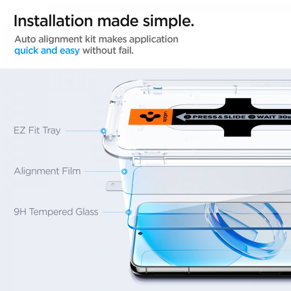 Spigen Samsung Galaxy S23 Skjermbeskytter GLAS.tR EZ Fit 2-pakning