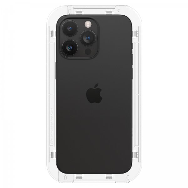 Spigen iPhone 15 Pro Skjermbeskytter GLAS.tR EZ Fit FC Svart 2-pack