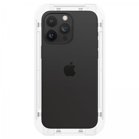 Spigen iPhone 15 Pro Skjermbeskytter GLAS.tR EZ Fit FC Svart 2-pack