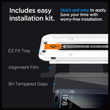 Spigen iPhone 15 Pro Skjermbeskytter GLAS.tR EZ Fit FC Svart 2-pack