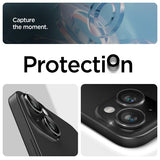 Spigen iPhone 14/15/14 Plus/15 Plus Kamerabeskytter GLAS.tR EZ Fit Optik Pro Crystal Clear 2-pakning