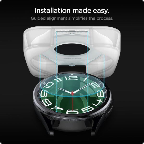Spigen Samsung Galaxy Watch 6 Classic 47mm Skjermbeskytter GLAS.tR EZ Fit 2-pakning