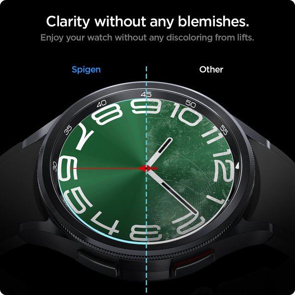 Spigen Samsung Galaxy Watch 6 Classic 47mm Skjermbeskytter GLAS.tR EZ Fit 2-pakning