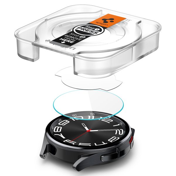Spigen Samsung Galaxy Watch 6 Classic 43mm Skjermbeskytter GLAS.tR EZ Fit 2-pakning