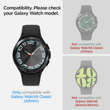 Spigen Samsung Galaxy Watch 6 Classic 43mm Skjermbeskytter GLAS.tR EZ Fit 2-pakning