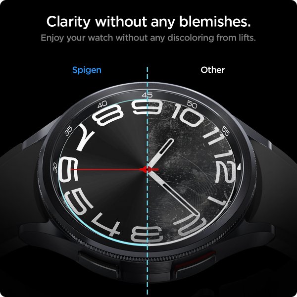 Spigen Samsung Galaxy Watch 6 Classic 43mm Skjermbeskytter GLAS.tR EZ Fit 2-pakning