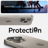 Spigen iPhone 15 Pro/iPhone 15 Pro Max Kamerabeskytter GLAS.tR EZ Fit Optik Pro 2-pakning Natural Titanium