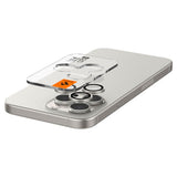Spigen iPhone 15 Pro/iPhone 15 Pro Max Kamerabeskytter GLAS.tR EZ Fit Optik Pro 2-pakning White Titanium