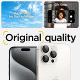 Spigen iPhone 15 Pro/iPhone 15 Pro Max Kamerabeskytter GLAS.tR EZ Fit Optik Pro 2-pakning White Titanium