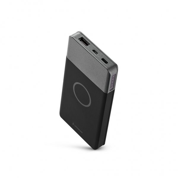 Usbepower AIR Wireless Trådlös powerbank 5000mAh Mörk Silver