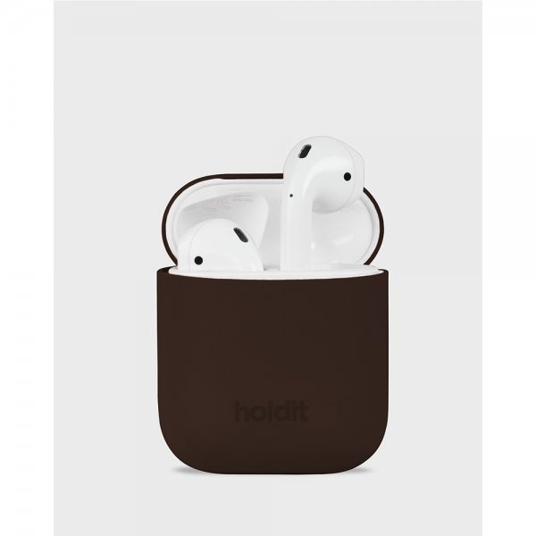 holdit AirPods 1/2 Deksel Silikon Chocolate
