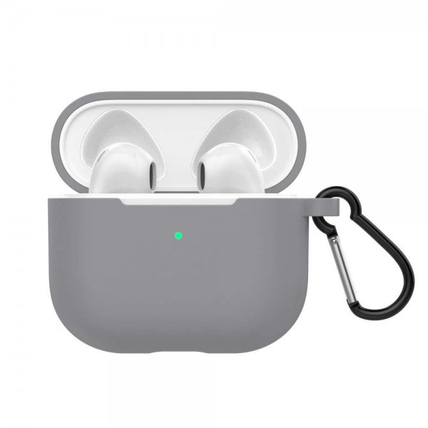 AirPods 3 Deksel med Karabinkrok Grå
